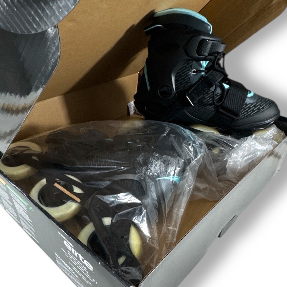 Roller Derby Elite Delta 110 Black Teal Adult‎ Inline Skates Size 10 USA EUC - Picture 9 of 12